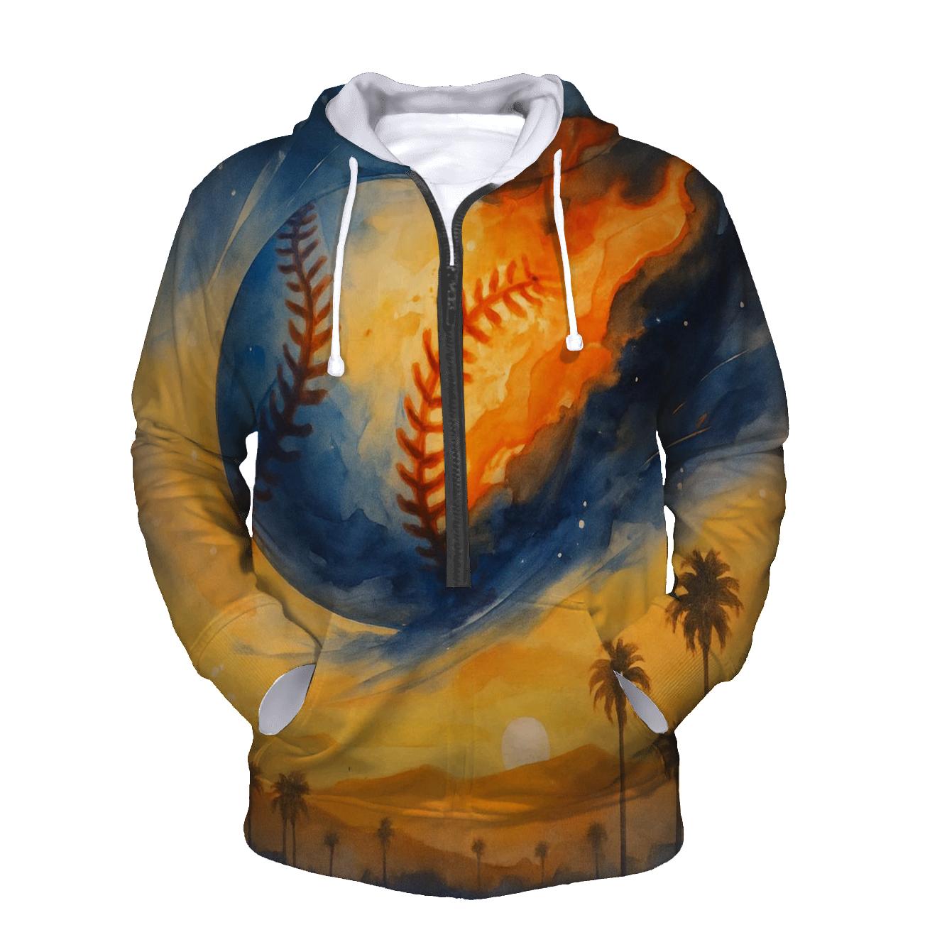 Sunset Seamfire Over Los Angeles premium hoodies