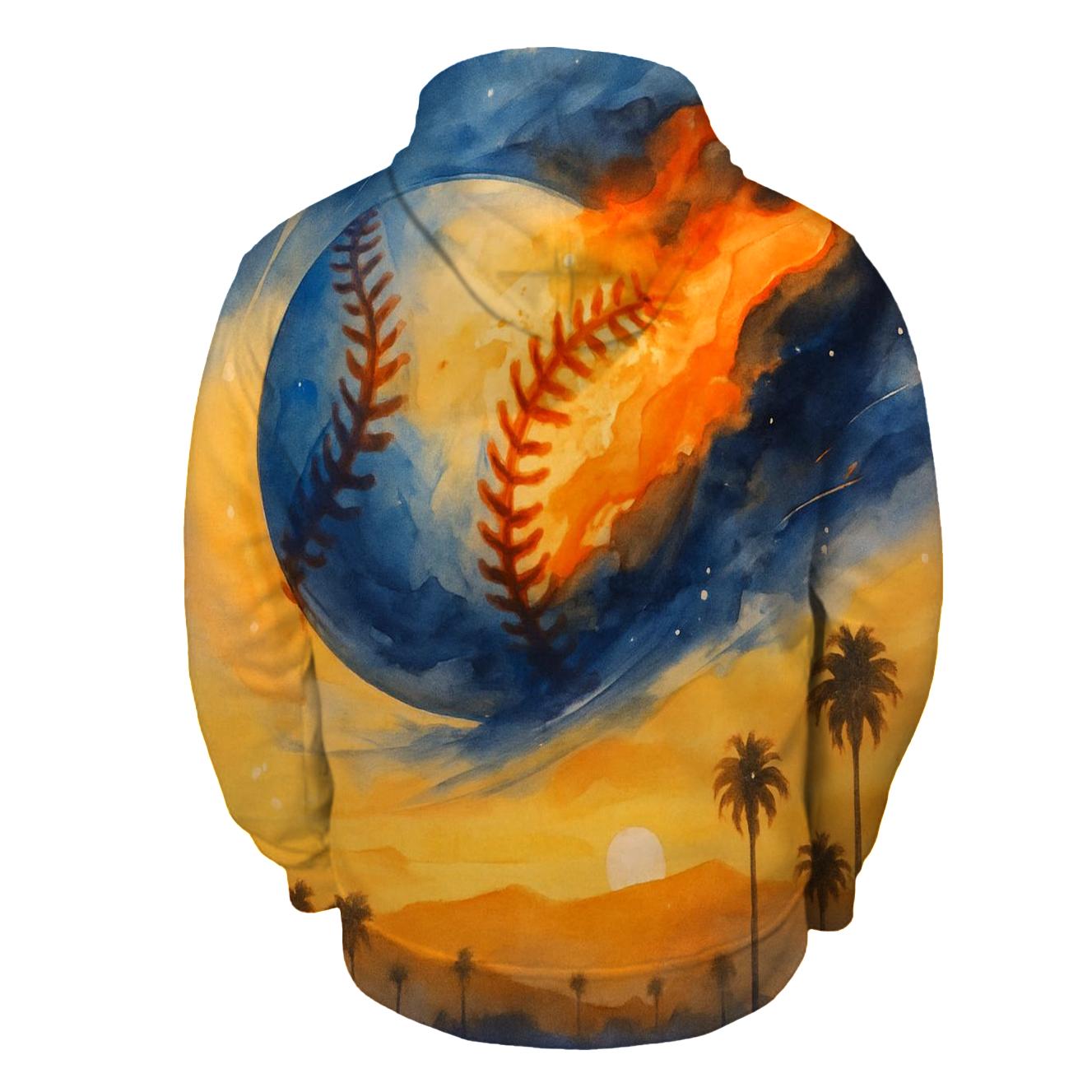 Sunset Seamfire Over Los Angeles premium hoodies