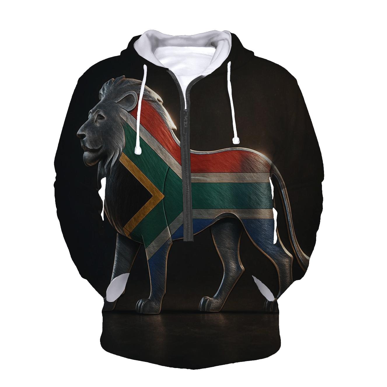 Metal Crest Flag Of South Africa graphic hoodies