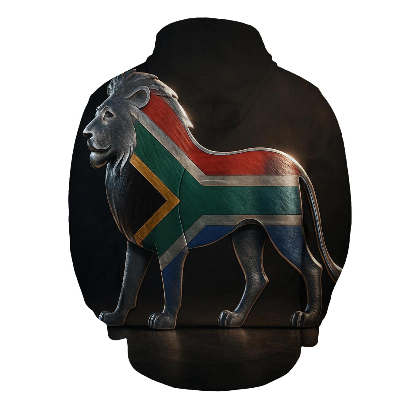 Metal Crest Flag Of South Africa graphic hoodies