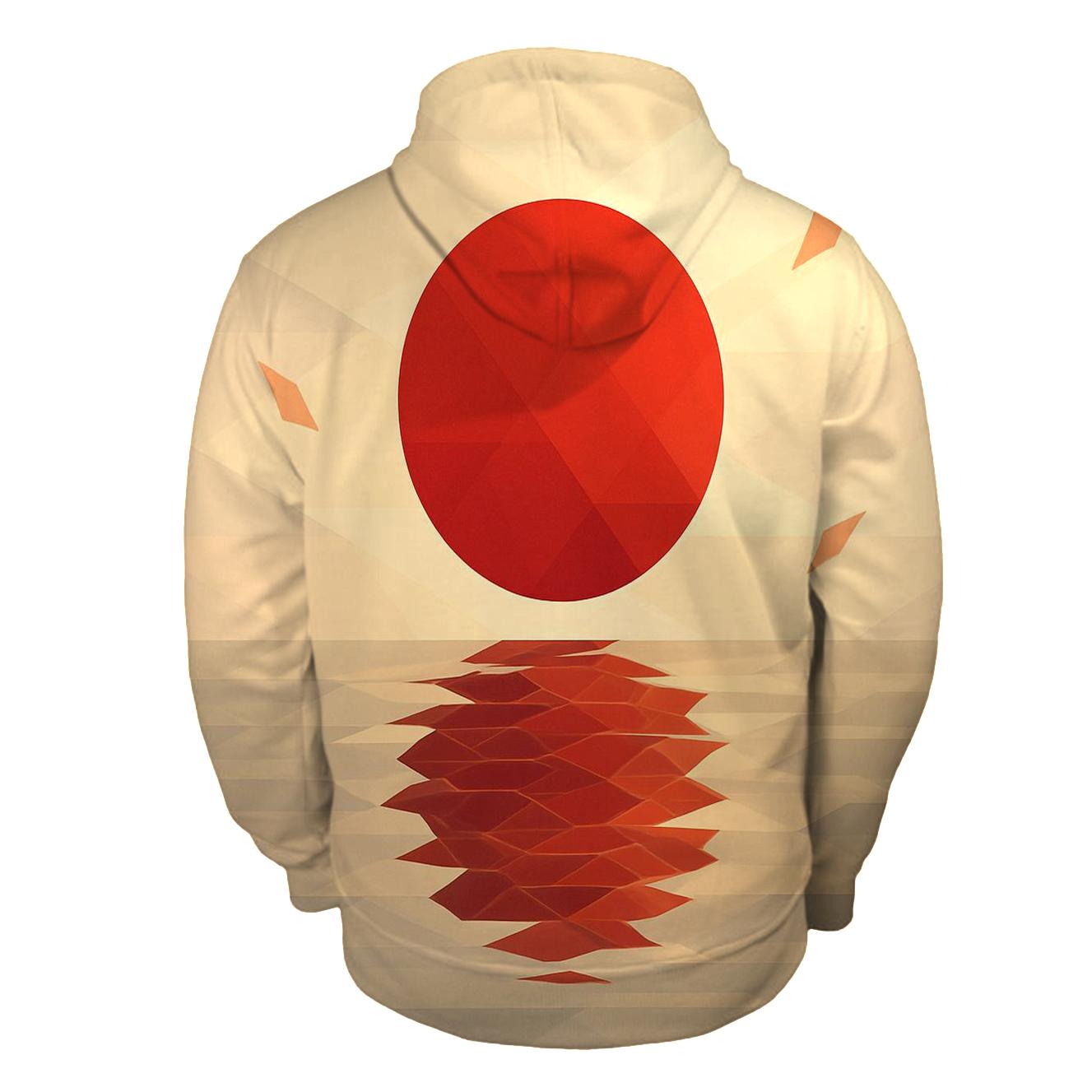 Sakura Reflection Flag Of Japan premium hoodies