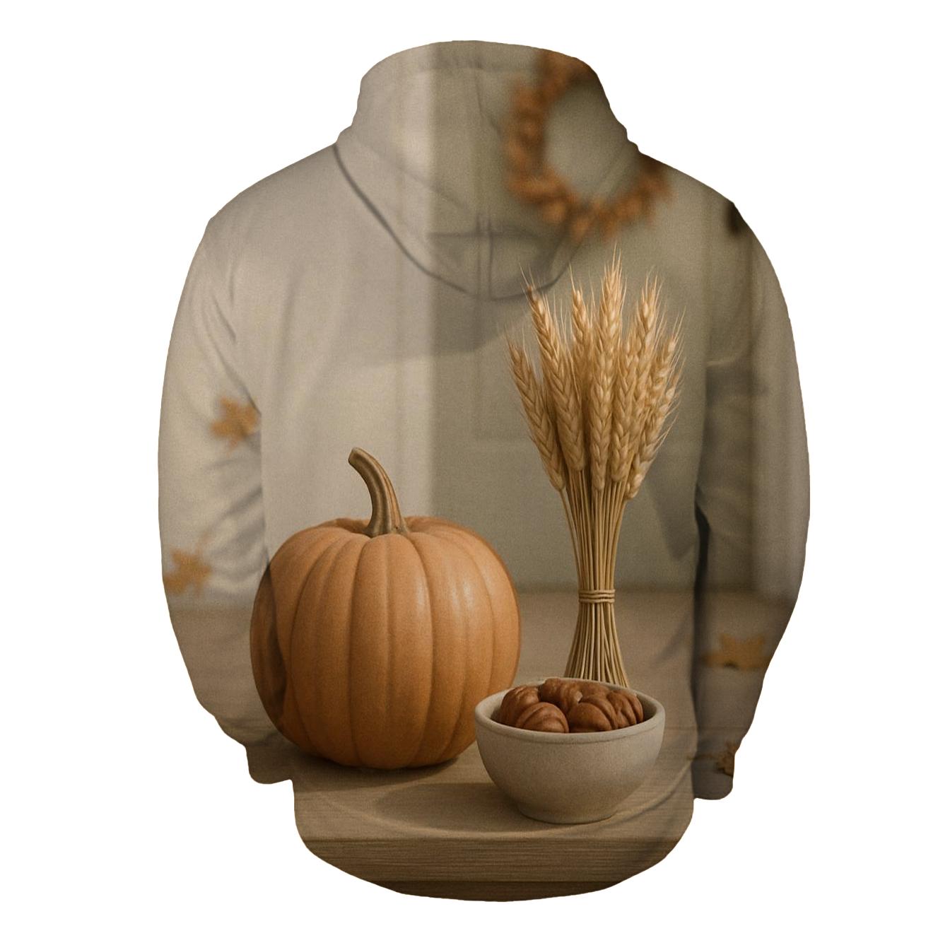 Autumn Porch Gratitude Still Life hoodie styles