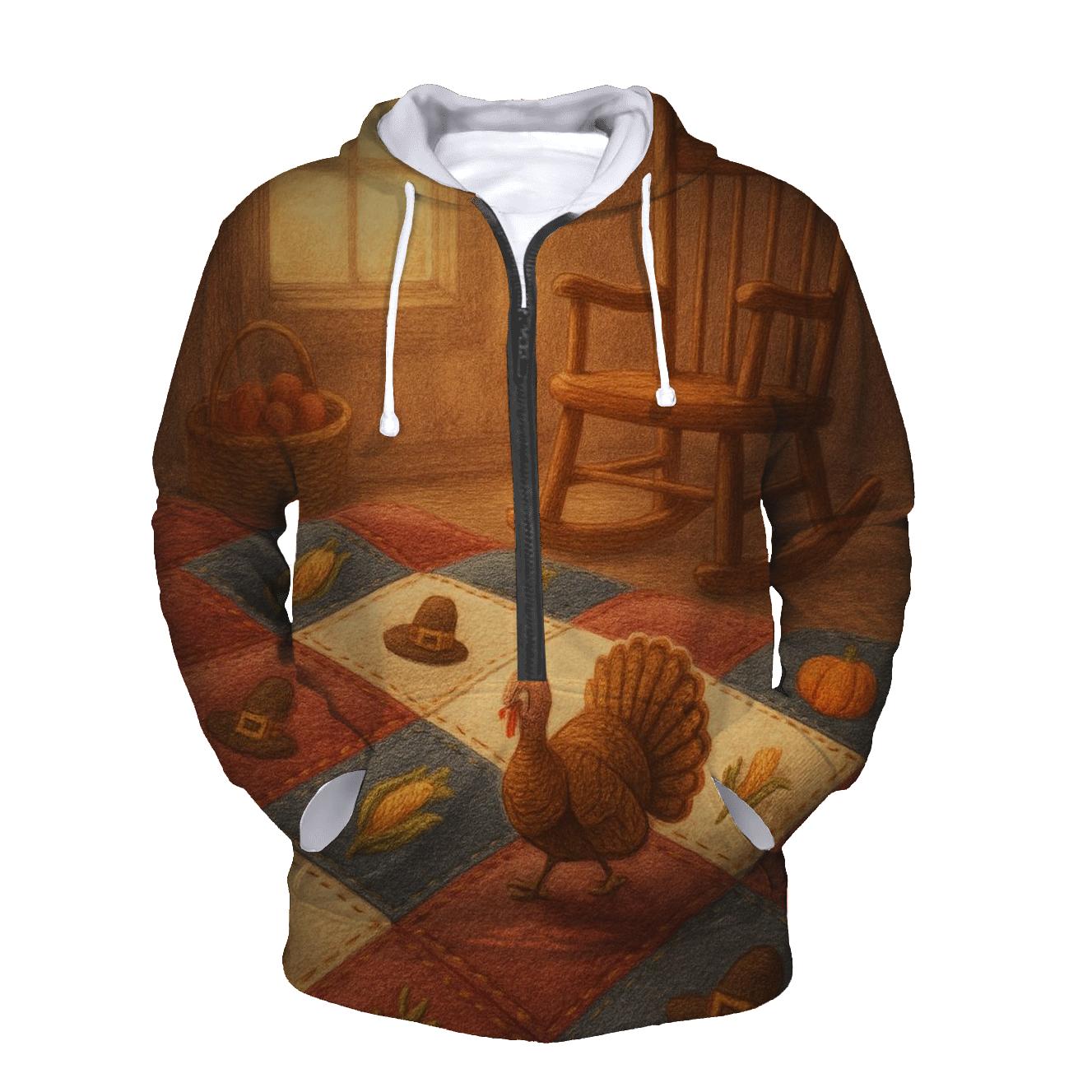 Pilgrim Harvest Quilt Dreamscape designer hoodies