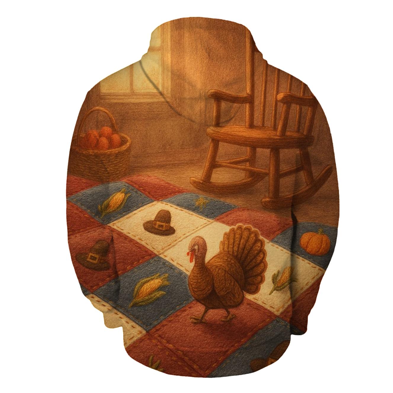 Pilgrim Harvest Quilt Dreamscape designer hoodies