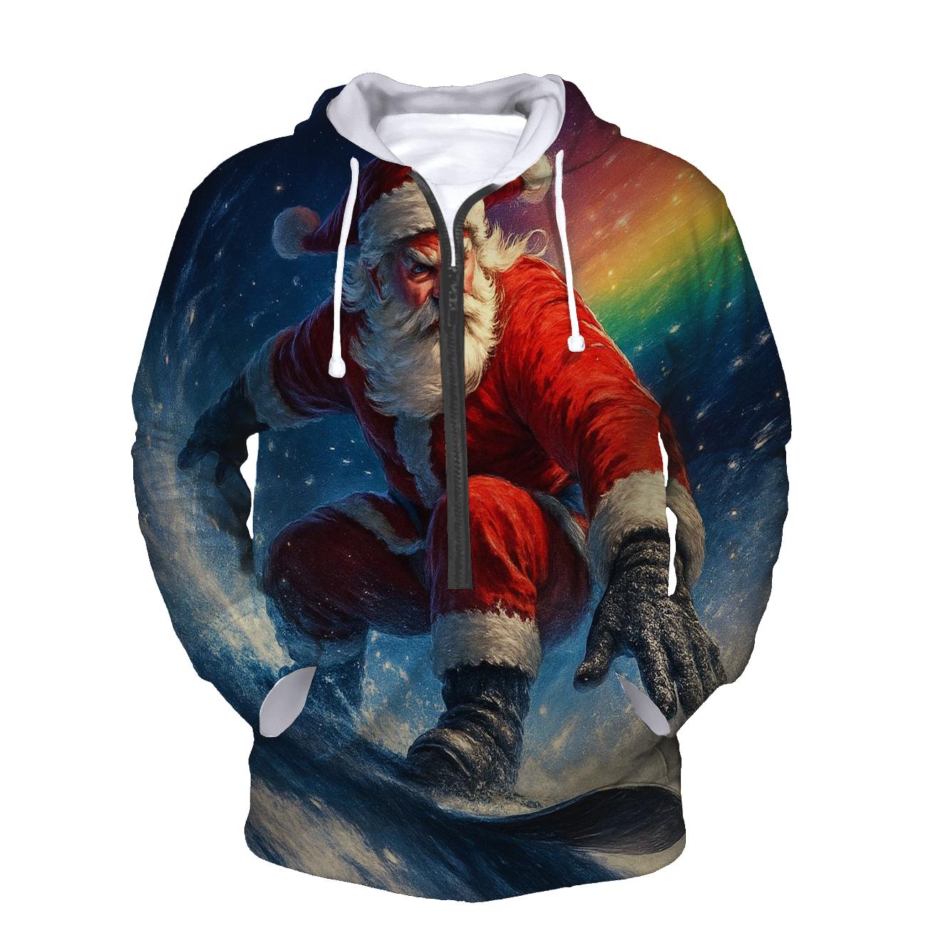 Santa Snowboard Comet Run hoodies fashion