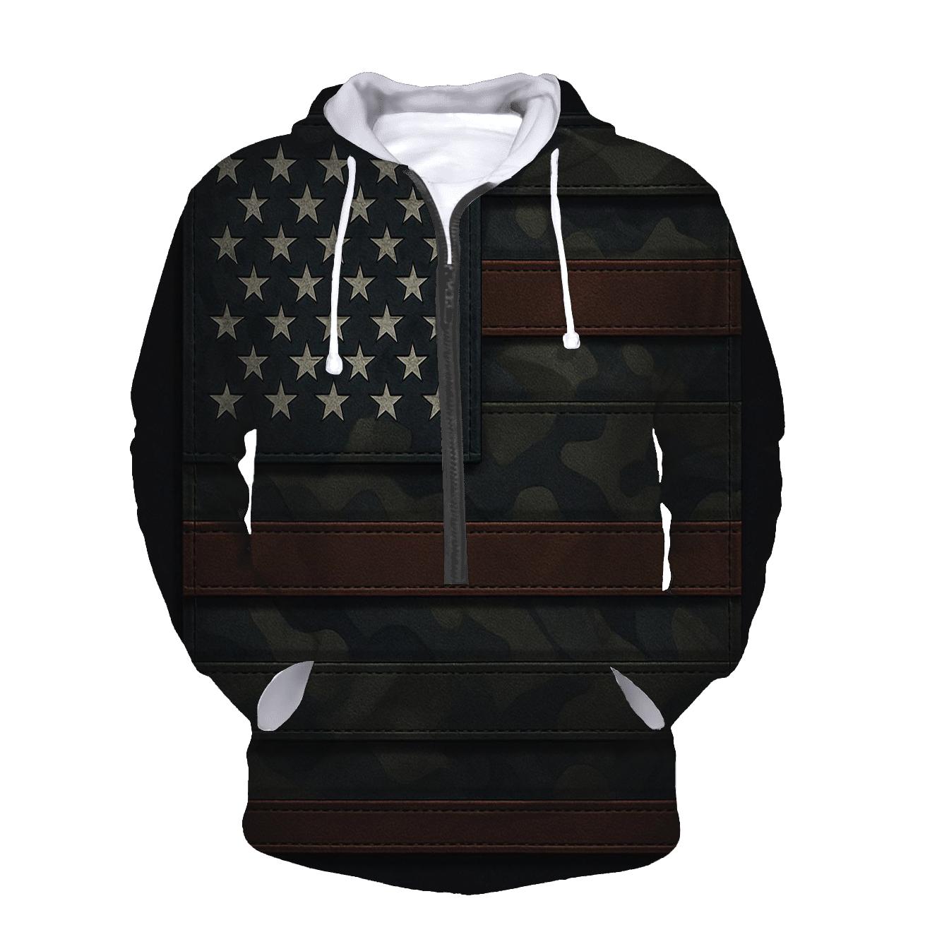 Camouflage Constellation Flag heavyweight hoodies
