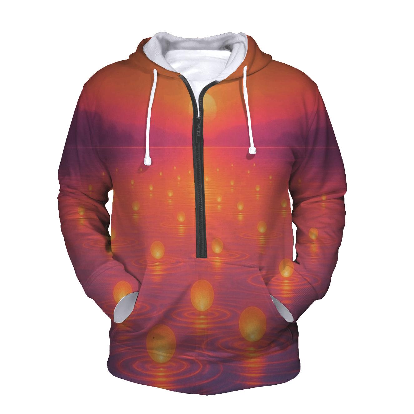 Floating Lantern Lagoon Sundown heavyweight hoodies
