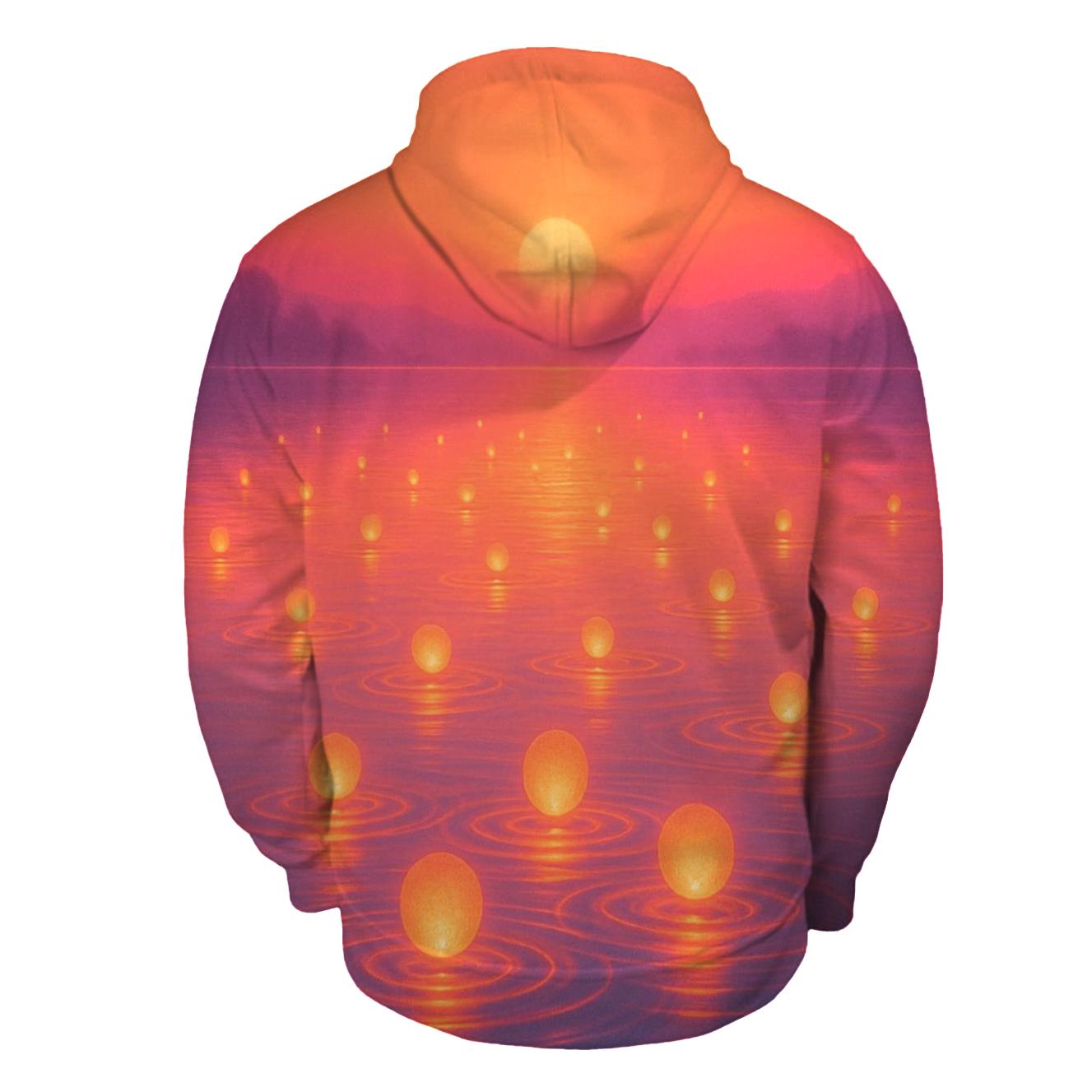 Floating Lantern Lagoon Sundown heavyweight hoodies