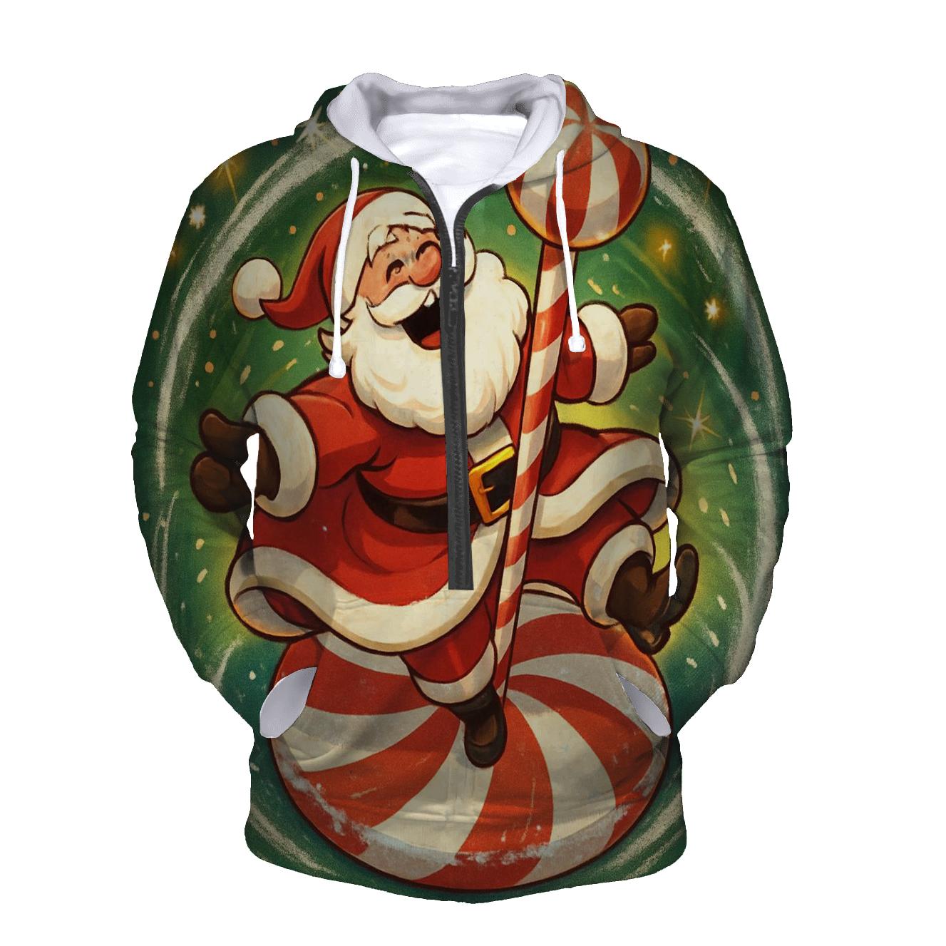Candy Cane Carousel Santa Whirl hoodie styles