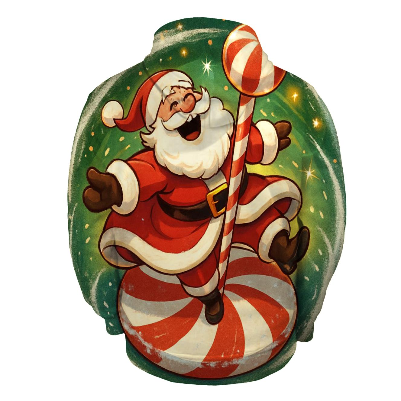 Candy Cane Carousel Santa Whirl hoodie styles