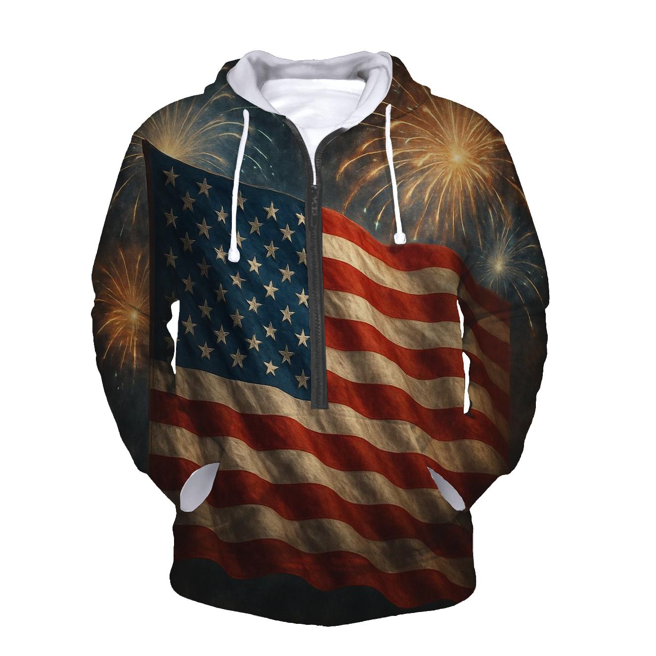 Fireworks Over Velvet Banner pullover hoodies