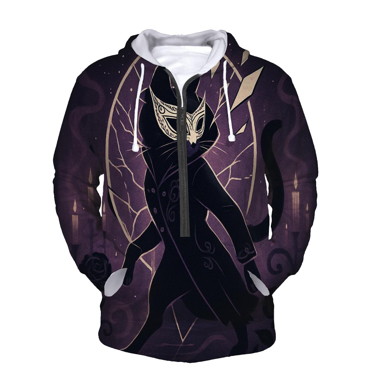 Haunted Mirror Masquerade Cat custom hoodies