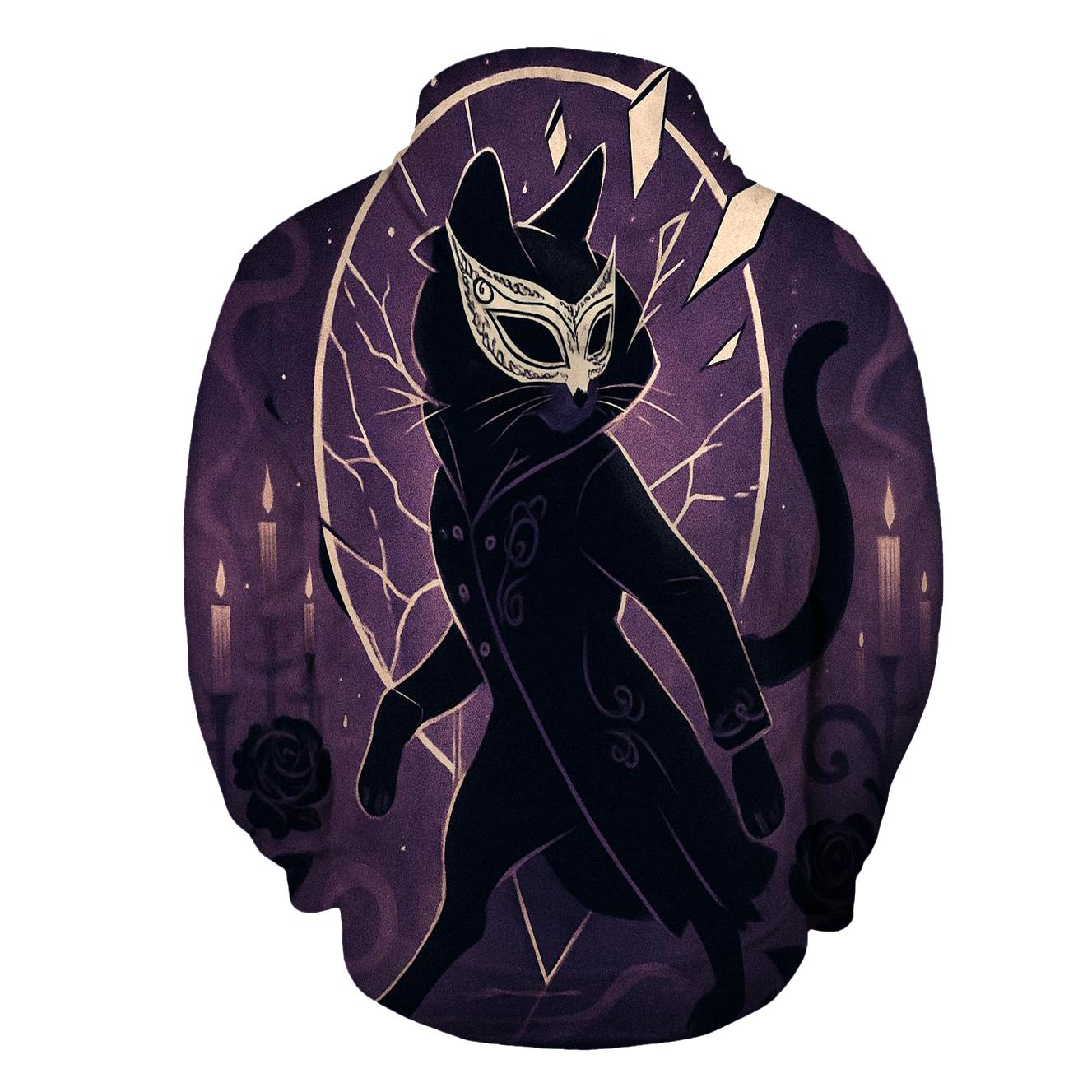 Haunted Mirror Masquerade Cat custom hoodies