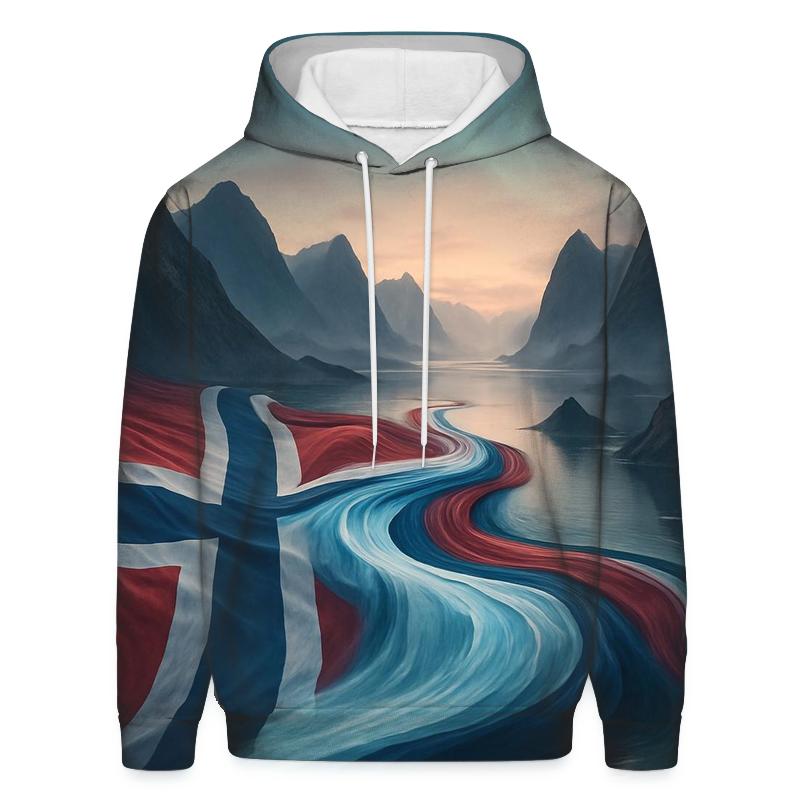 Aurora Fjord Flag Of Norway custom hoodies