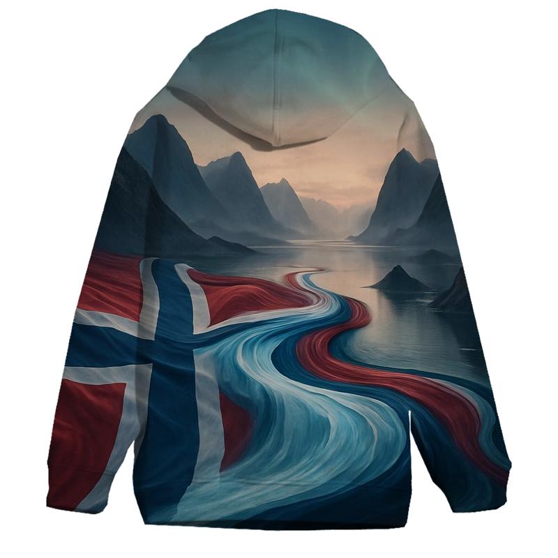 Aurora Fjord Flag Of Norway custom hoodies