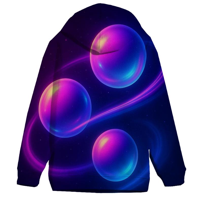 Neon Meridian Orbs hoodies fashion