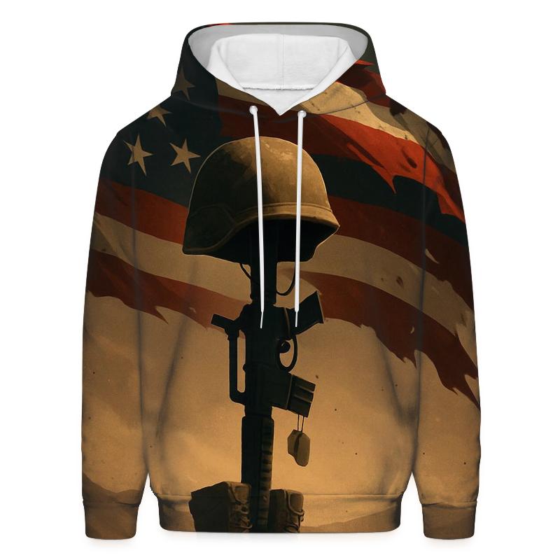 Desert Memorial Under A Quiet Flag Sky custom hoodies