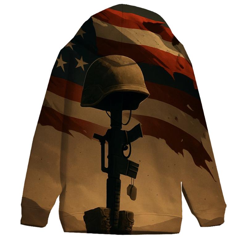 Desert Memorial Under A Quiet Flag Sky custom hoodies