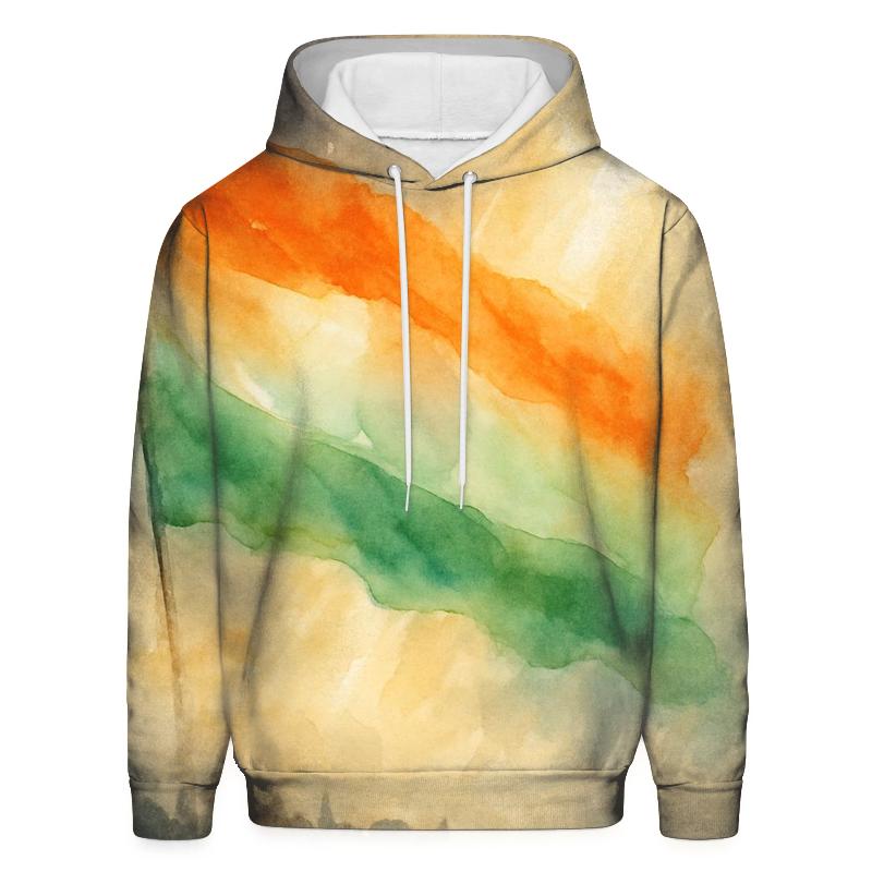 Saffron Storm Flag Of India hoodies fashion