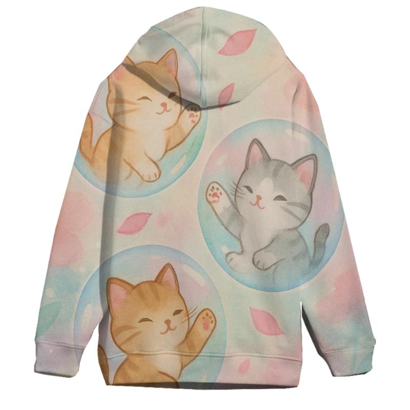 Garden Of Floating Kittens lightweight hoodies