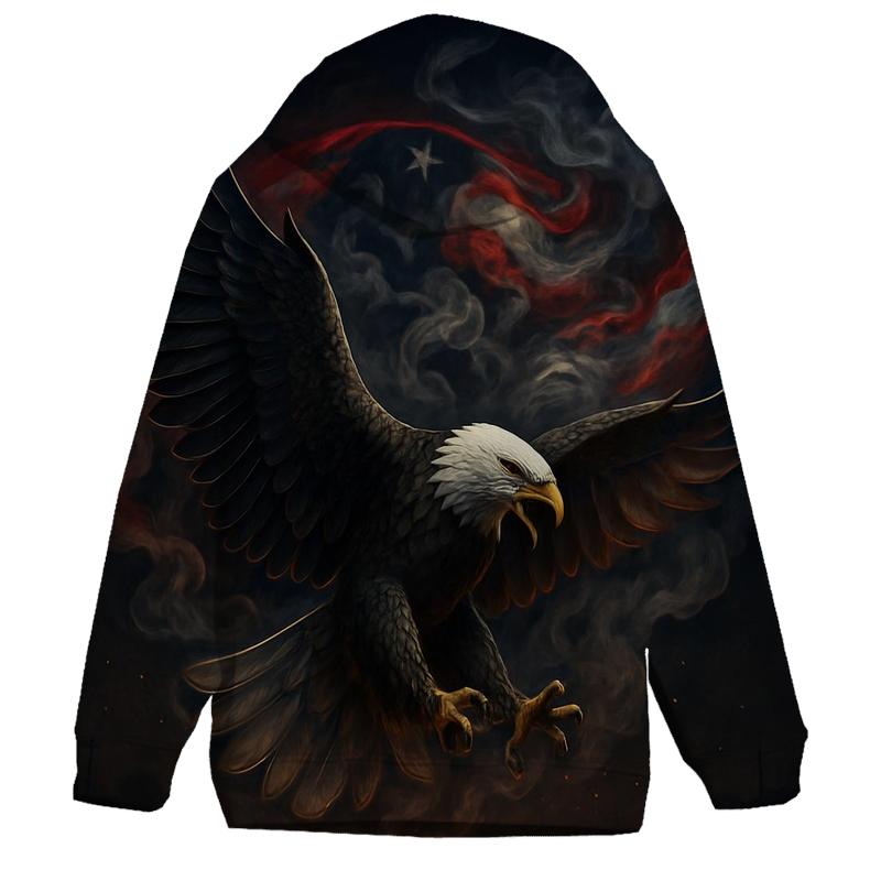 Eagle Over Emberlit Stars And Stripes pullover hoodies