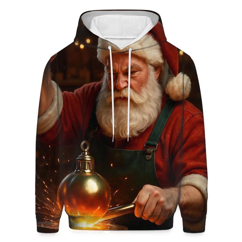 North Pole Workshop Gearsmith Santa zip-up hoodies