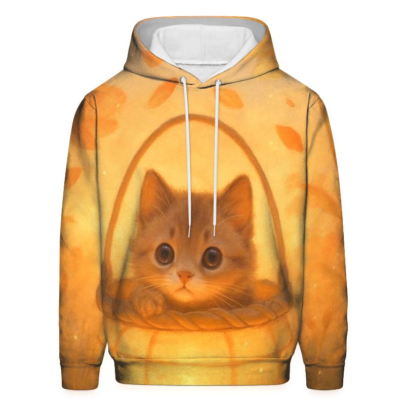 Sunrise Lantern Basket Kitten zip-up hoodies