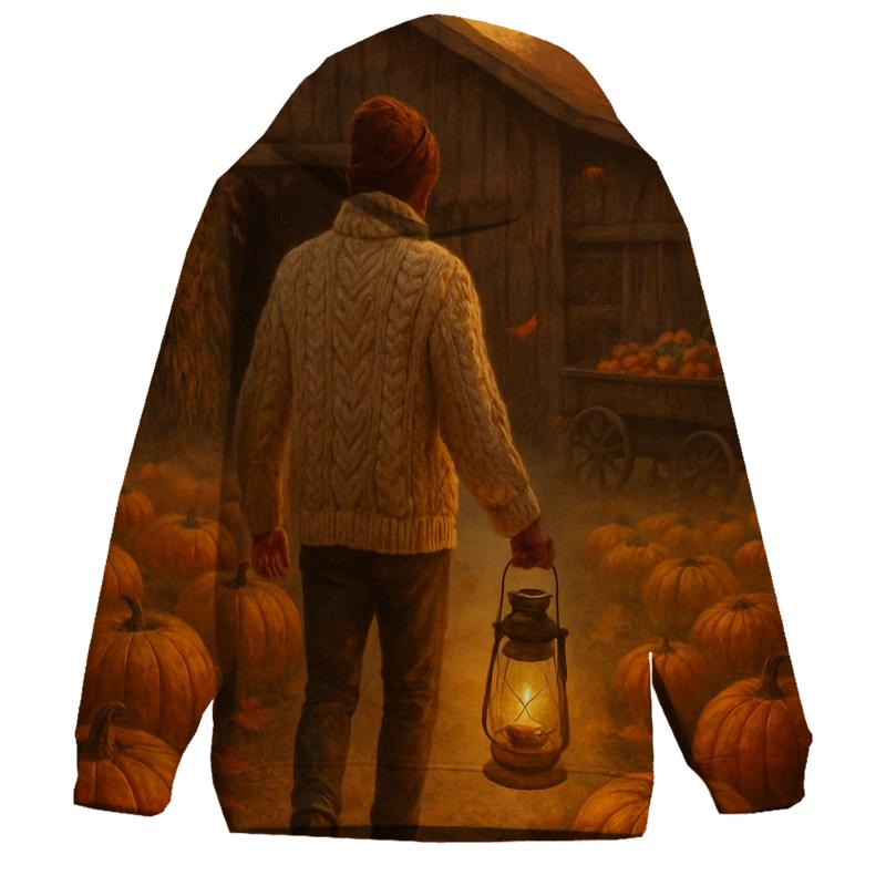 Pumpkin Patch Barn Lantern Walk pullover hoodies