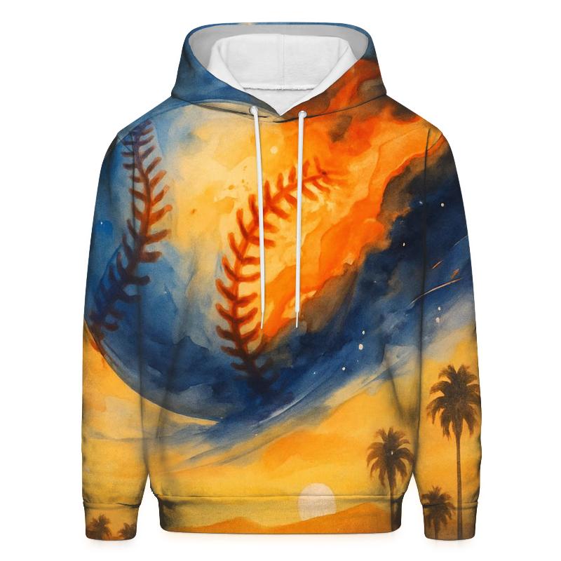Sunset Seamfire Over Los Angeles premium hoodies