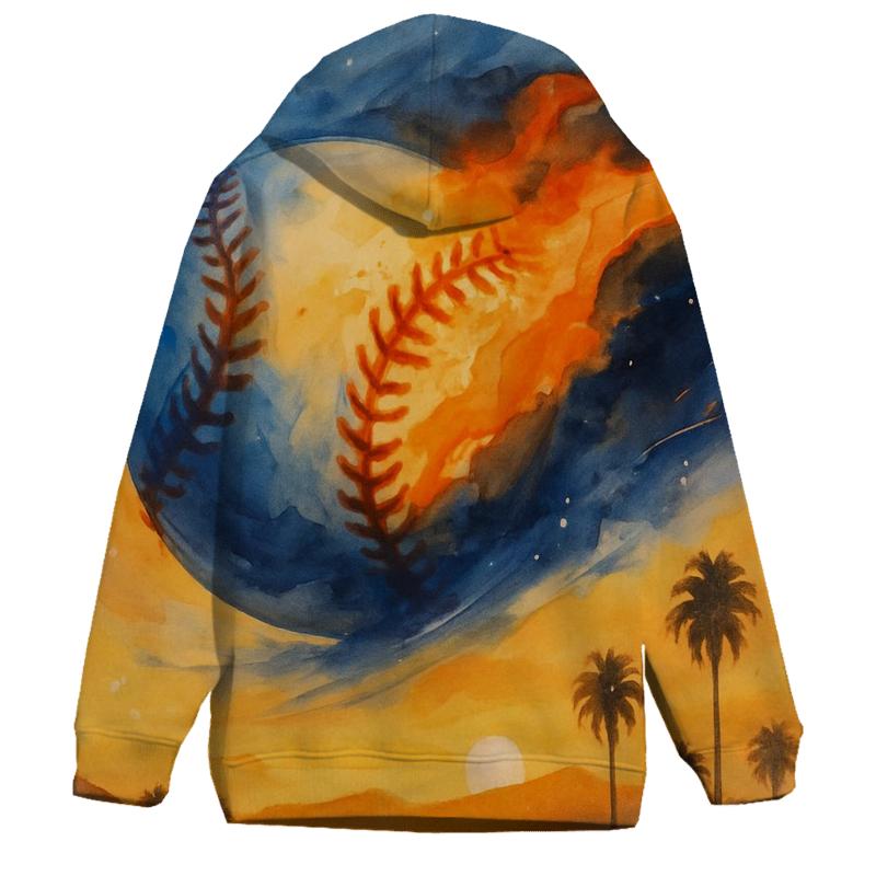 Sunset Seamfire Over Los Angeles premium hoodies