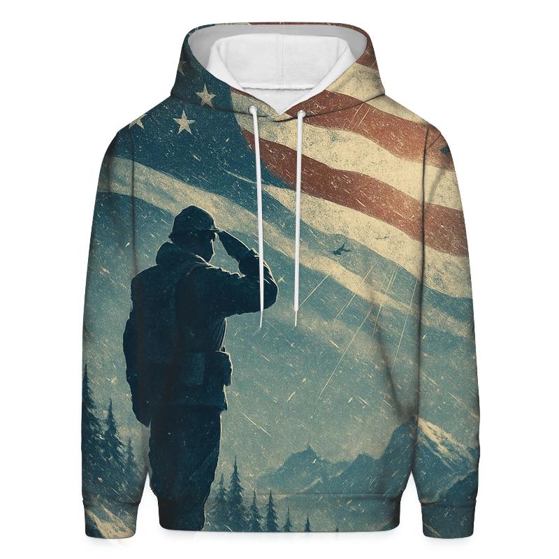 Frozen Ridge Salute In Storm Flag Light hoodies fashion
