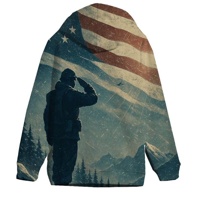 Frozen Ridge Salute In Storm Flag Light hoodies fashion