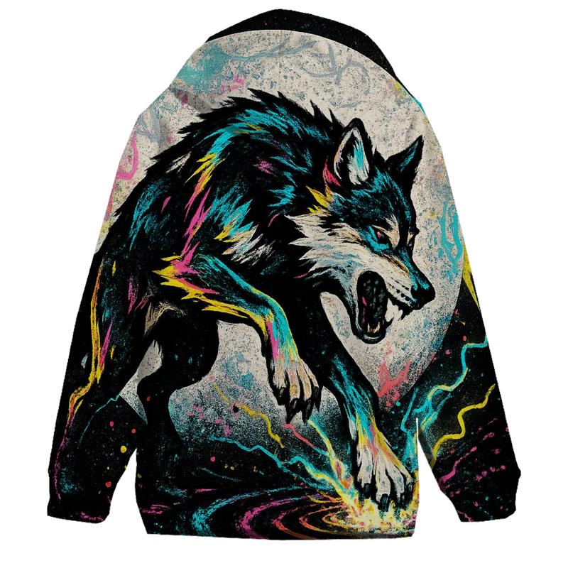 Graffiti Moon Drummer Wolf hoodie styles