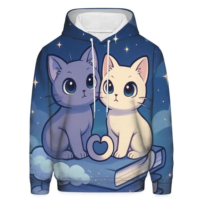 Cloud Library Stargazer Cats hoodie designs