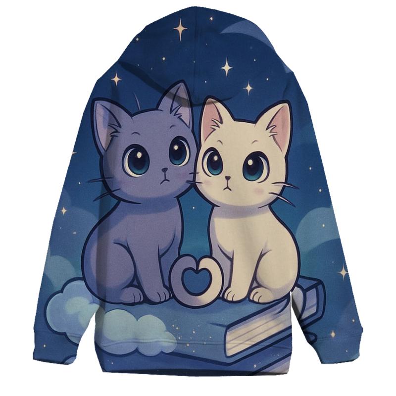 Cloud Library Stargazer Cats hoodie designs
