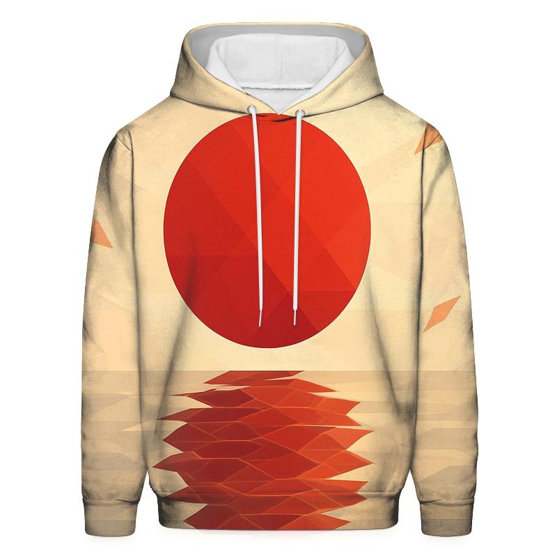 Sakura Reflection Flag Of Japan embroidered hoodies