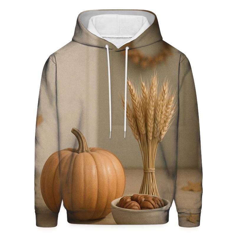 Autumn Porch Gratitude Still Life printed hoodies