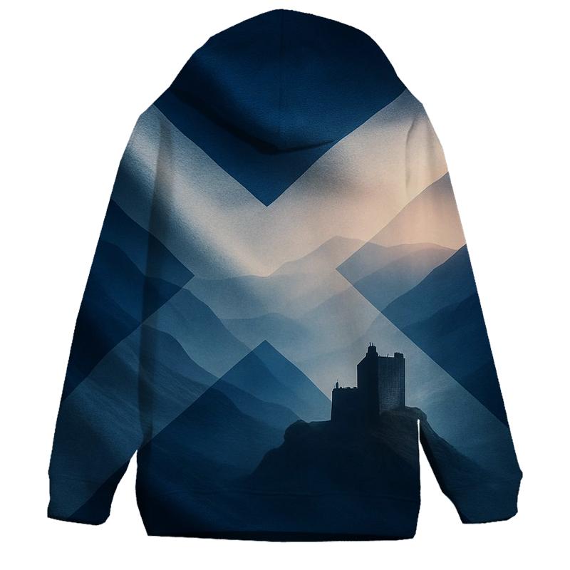 Highland Double Exposure Flag Of Scotland premium hoodies