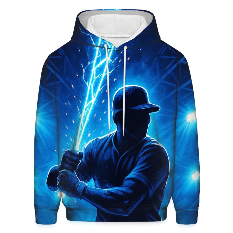 Blue Lightning Bat Forge lightweight hoodies
