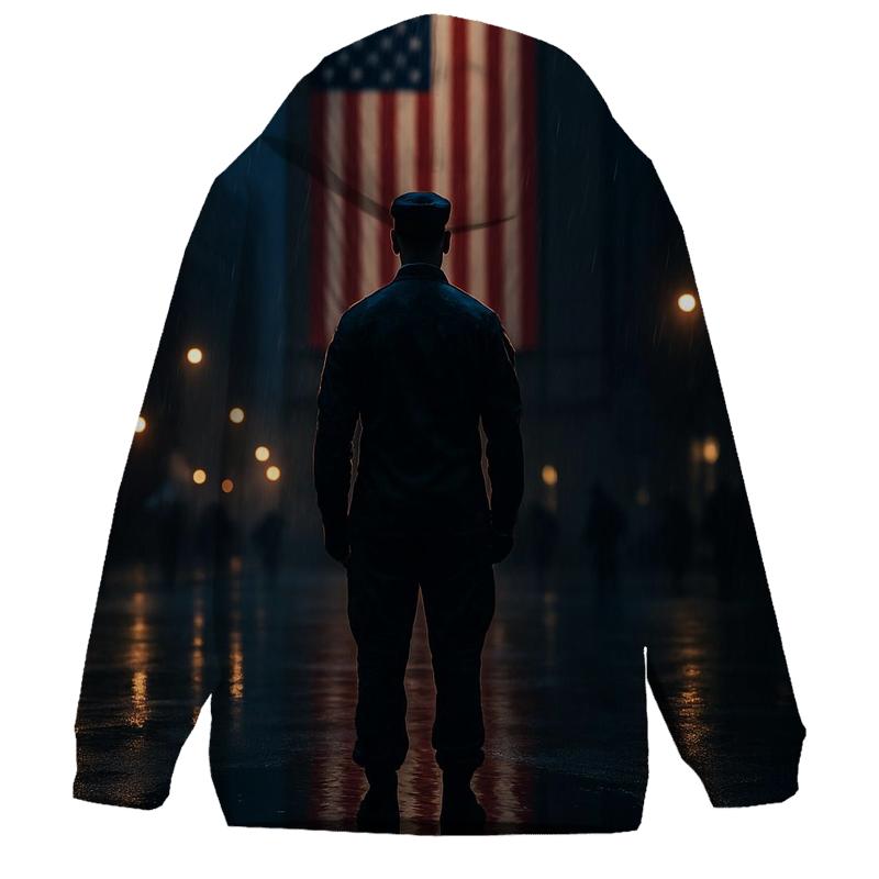 Rain Soaked City Tribute Flag Reflection premium hoodies