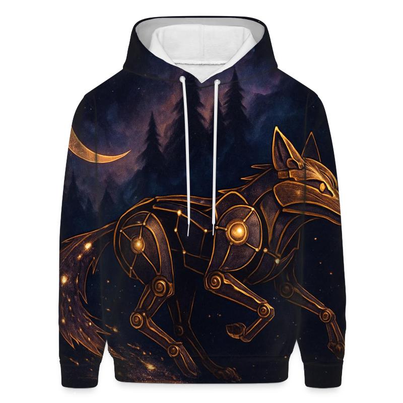Clockwork Constellation Fox graphic hoodies