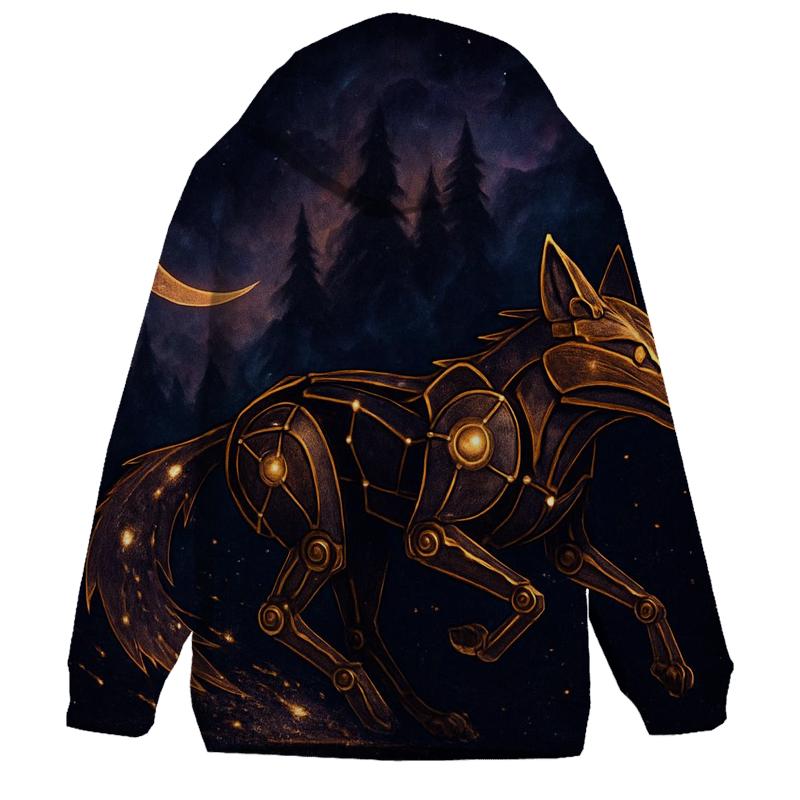 Clockwork Constellation Fox graphic hoodies