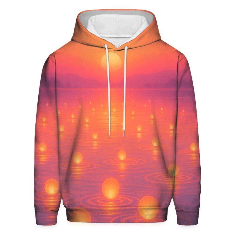 Floating Lantern Lagoon Sundown premium hoodies
