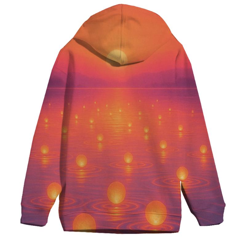 Floating Lantern Lagoon Sundown premium hoodies