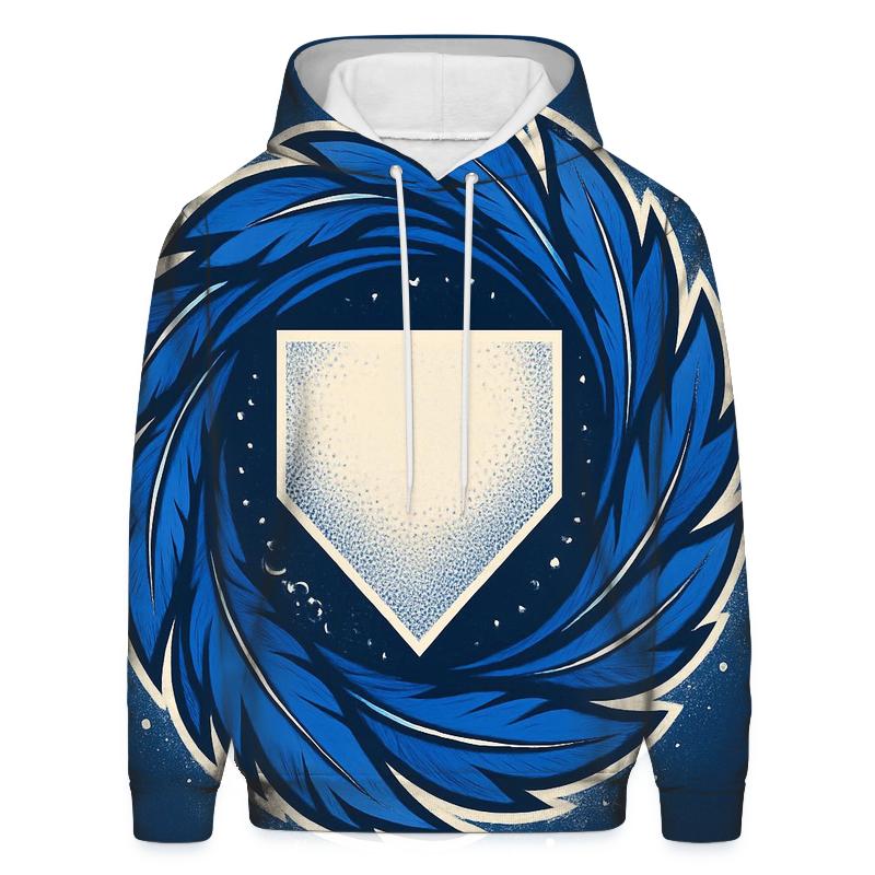 Crown Of Feathers Blue Jays Home Plate Vortex embroidered hoodies