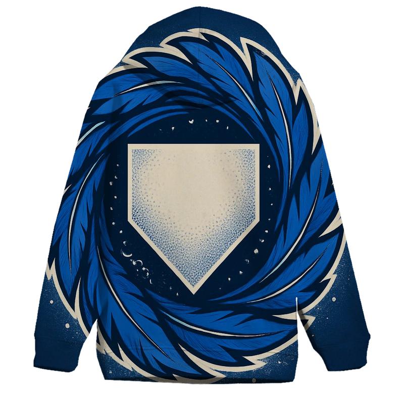 Crown Of Feathers Blue Jays Home Plate Vortex embroidered hoodies