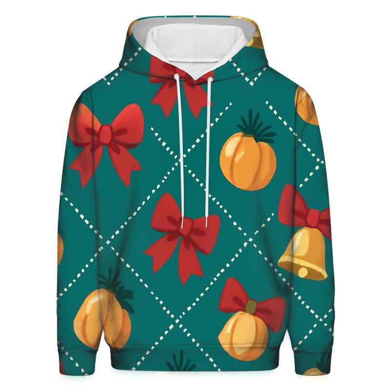 Bell And Bow Pumpkin Diagonal Chevron On Teal Background custom hoodies