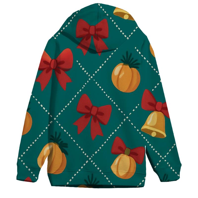 Bell And Bow Pumpkin Diagonal Chevron On Teal Background custom hoodies
