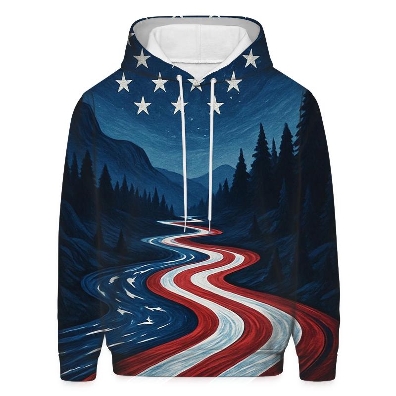 River Of Stripes Through Pine Valley premium hoodies