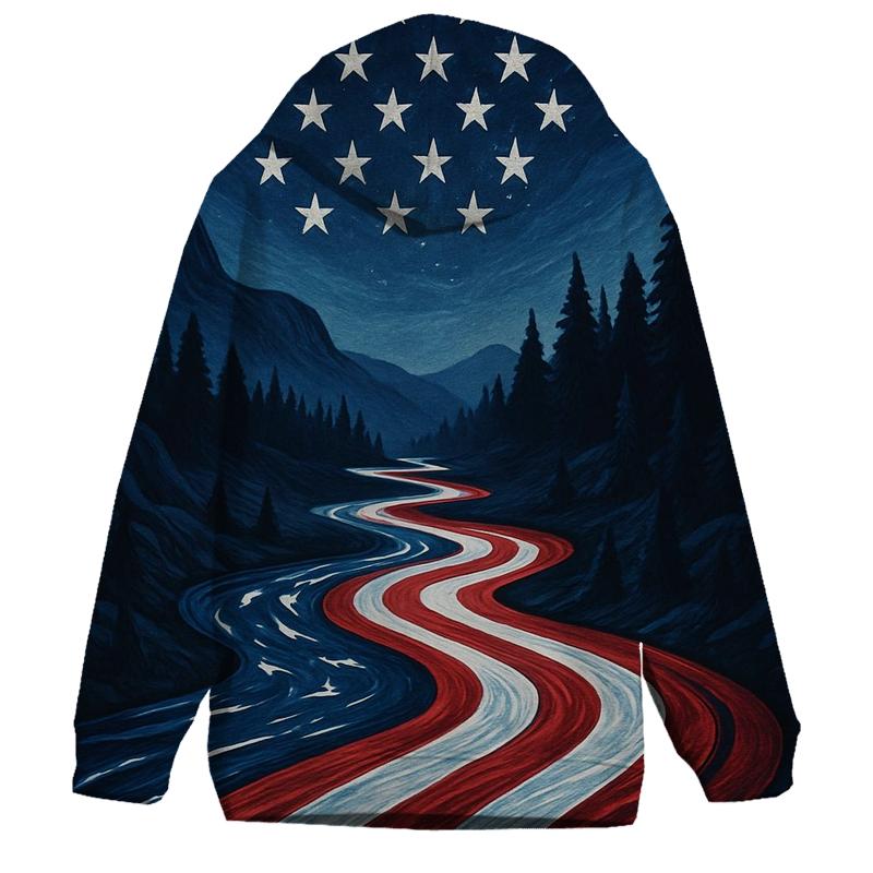 River Of Stripes Through Pine Valley premium hoodies